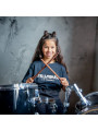Rock Kinder T-shirt drummer in training fotoshoot