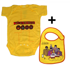 Geburtsgeschenk Beatles Baby Body Yellow Submarine & The Band Lätzchen