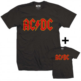 Duo Rockset AC/DC Vater-T-shirt & Kinder-T-shirt Logo Colour