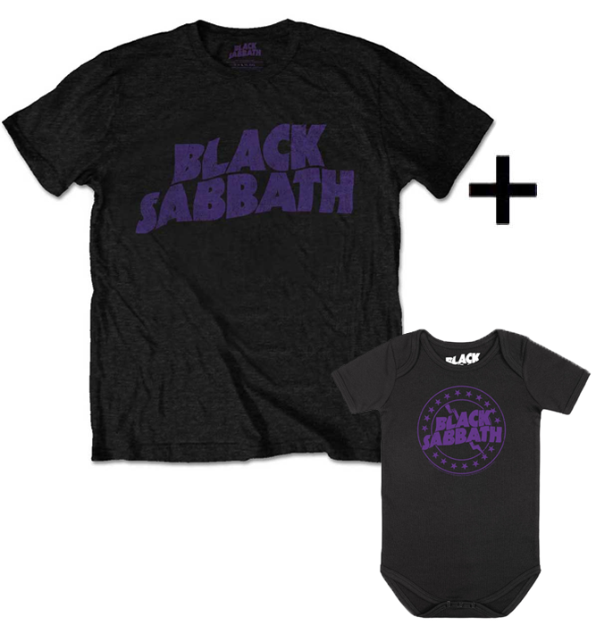 Duo Rockset Black Sabbath Vater-T-shirt & Black Sabbath Baby Body