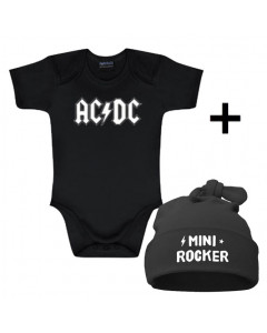 AC/DC Baby Body & Mini Rocker Mützchen