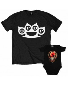 Duo Rockset Five Finger Death Punch Vater-T-shirt & Five Finger Death Punch Baby Body