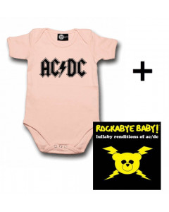 AC/DC Baby Body Logo Pink & AC/DC CD
