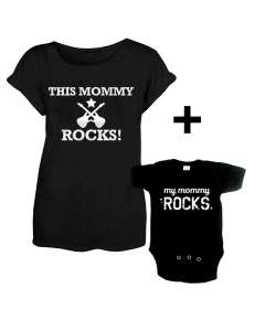 Duo Rockset This mommy rocks-T-shirt & My mommy rocks Baby Body